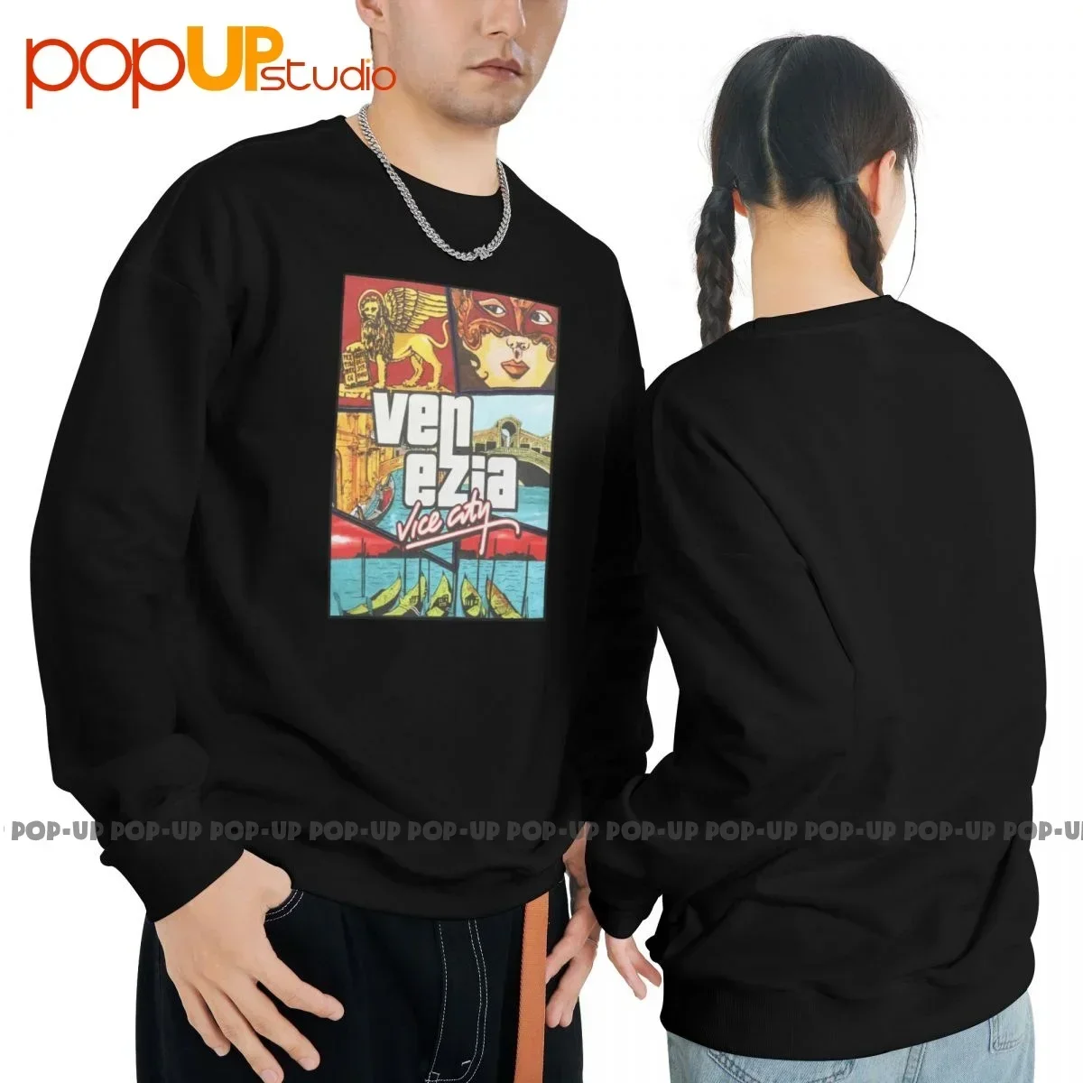 جراند ثيفت أوتو محاكاة ساخرة Gta البندقية فايس سيتي البلوز البلوز القمصان البوب طباعة الطبيعية مريحة