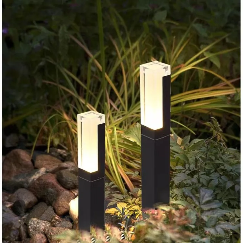 Modern Minimalist Aluminum Waterproof LED Outdoor Lawn Spike Light Garden Villa Landscape Pathway Decor Novelty Energy Saving