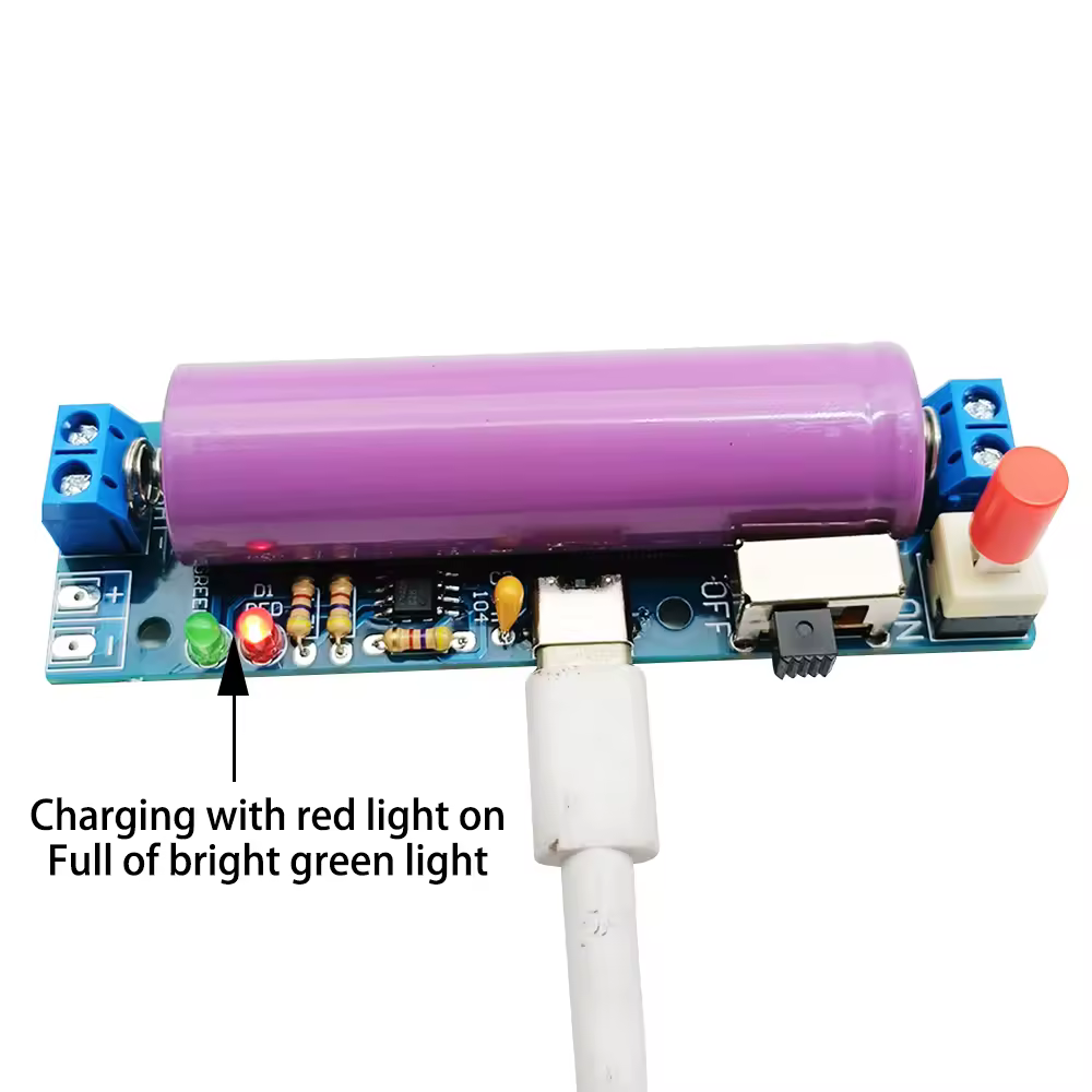 Módulo de carga de batería de litio 18650, módulo de batería de iones de litio DC3.7V, carga del Tesoro, Banco de energía USB, Kit DIY, interfaz tipo C