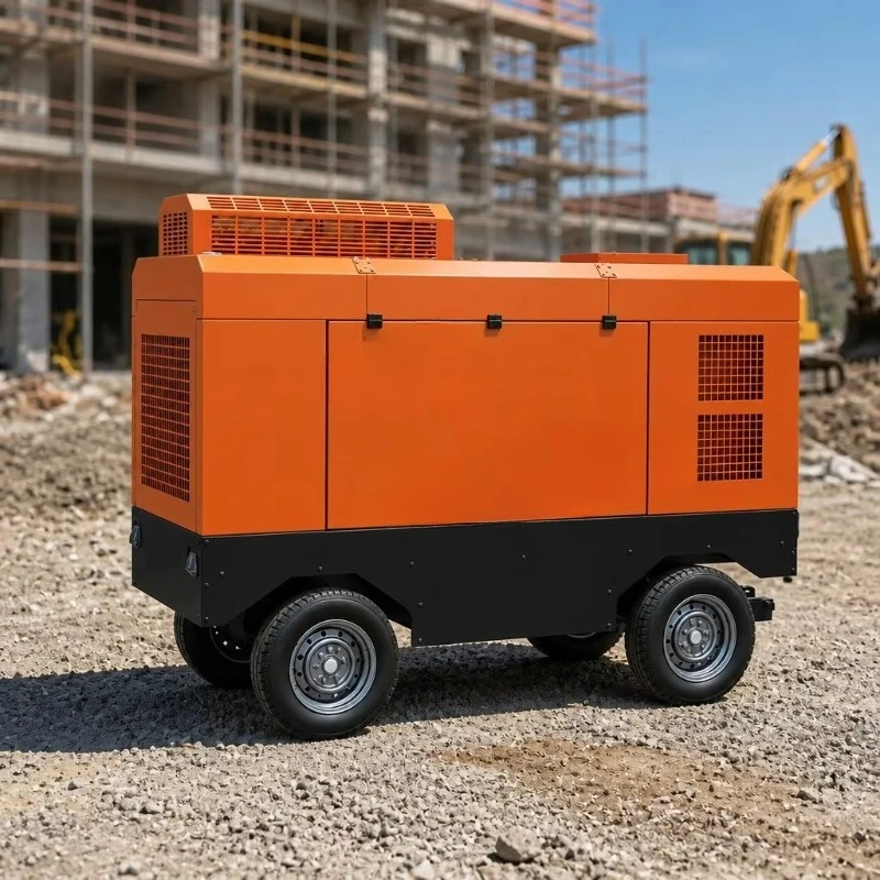 18 Bar 7.5-31 M3/min Portable Screw Air Compressor 4x4 Customizable 8-25 Bar for Mining High Pressure Auliss