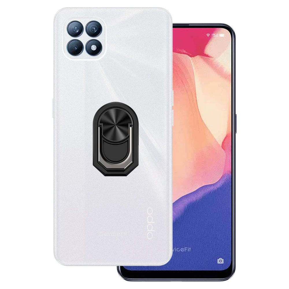 Luksusowy pierścień odporny na wstrząsy uchwyt do OPPO Reno 4 SE Case miękkiego silikonu TPU uchwyt ochronny etui na OPPO Reno 4 SE 5G