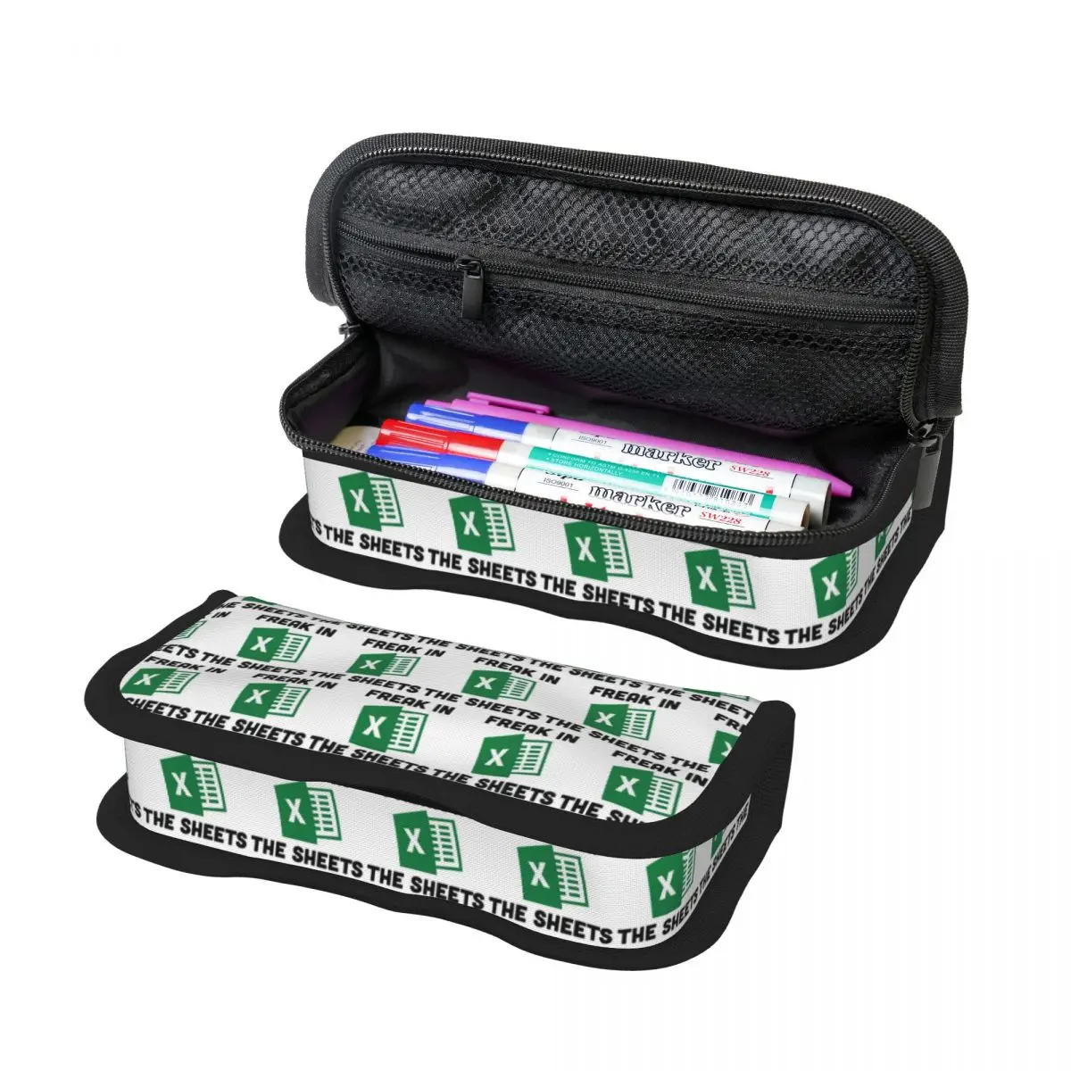 

Freak In The Sheets Funny Spreadsheet Excel Pencil Case for Studen School Pen Box Pencil Bag Stationery Supplies Pen Holder Bag