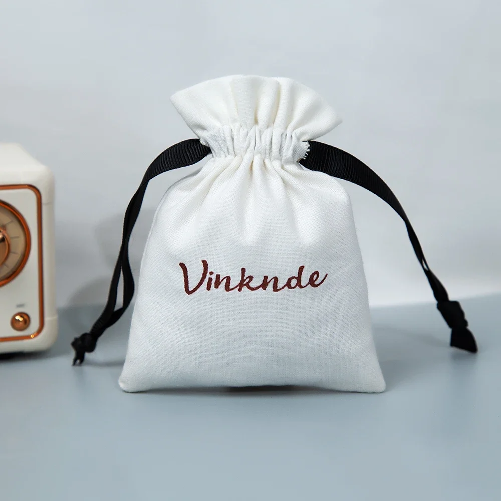 Customizable Name Christmas And Thanksgiving Drawstring Gift Bag Letter Pattern Print Holiday Gift Storage Pouch