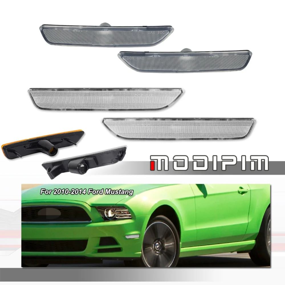 Front / Rear Bumper Side Marker Parking Light Housings For Ford Mustang 2010-2014 Fender Flare Light Car Accessories No Bulb
