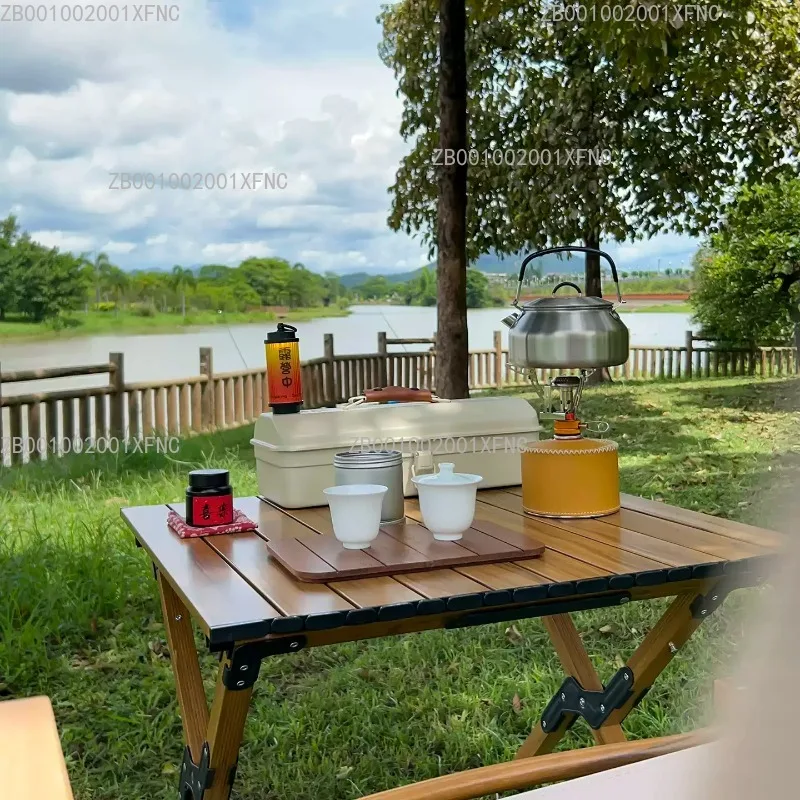 Portable Travel Tea Set with Kettle Gas Stove for Camping Outdoor Car Use