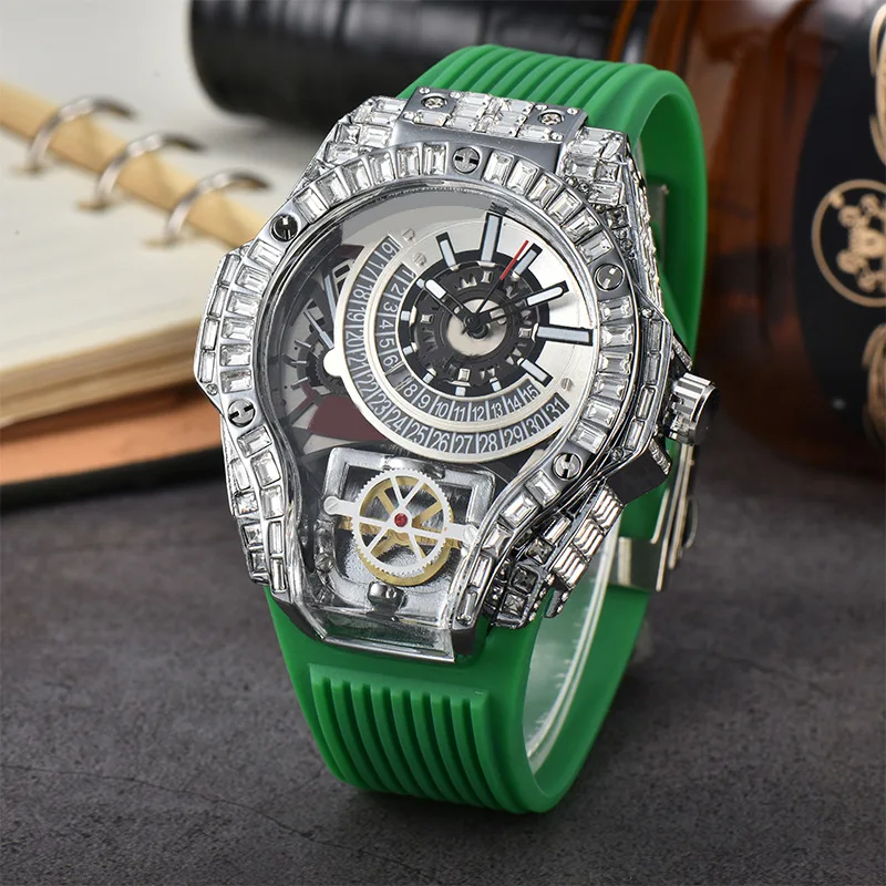 2024New Monster Mei Jason Stanson Same Diamond Fashion Large Dial Men's Watch Factory Direct Supply