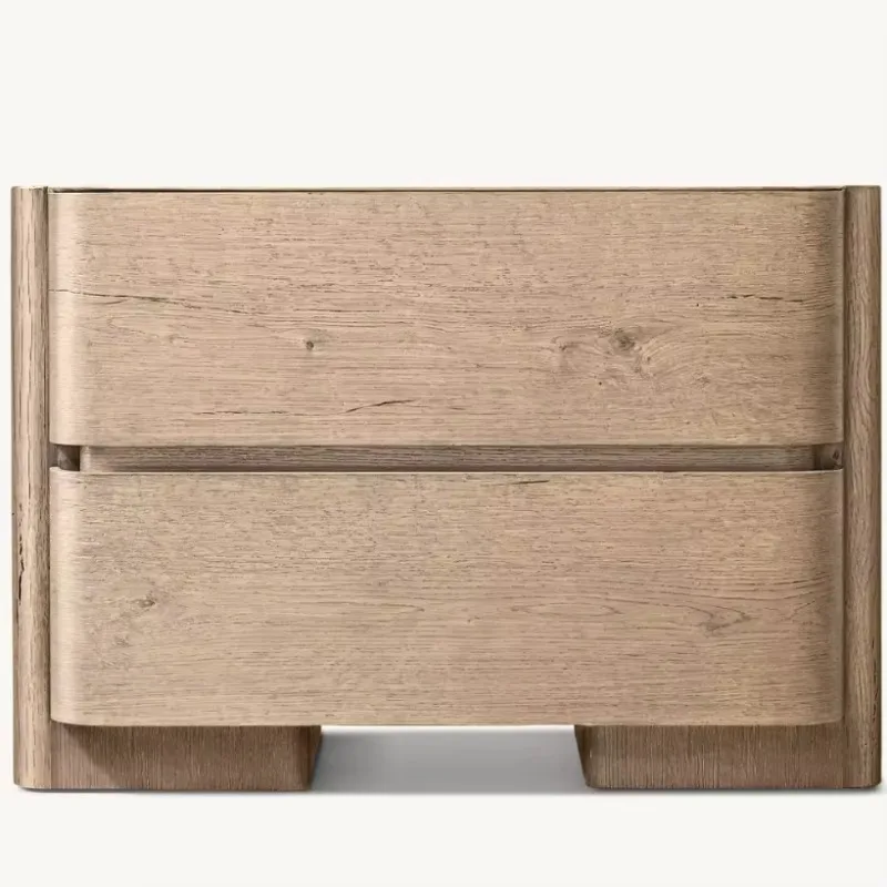 Style solid wood high-end luxury 2 drawer bedside table is a very luxurious bedside table.