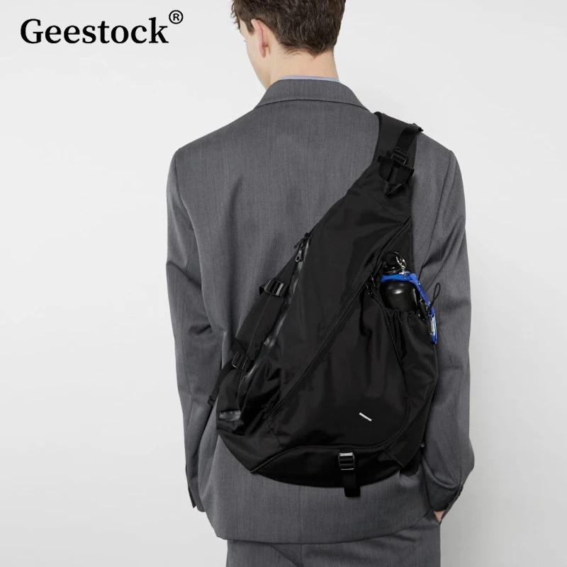 

Oxford Cloth Bow And Arrow Bag Men's Sports Single Shoulder Bag Functional Large Capacity Crossbody Bag Men's Chest Bag