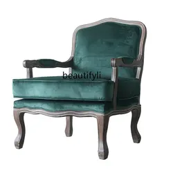 Yj krajem ameryki Wingback krzesło francuski Retro dorywczo kanapa recepcji Sofa