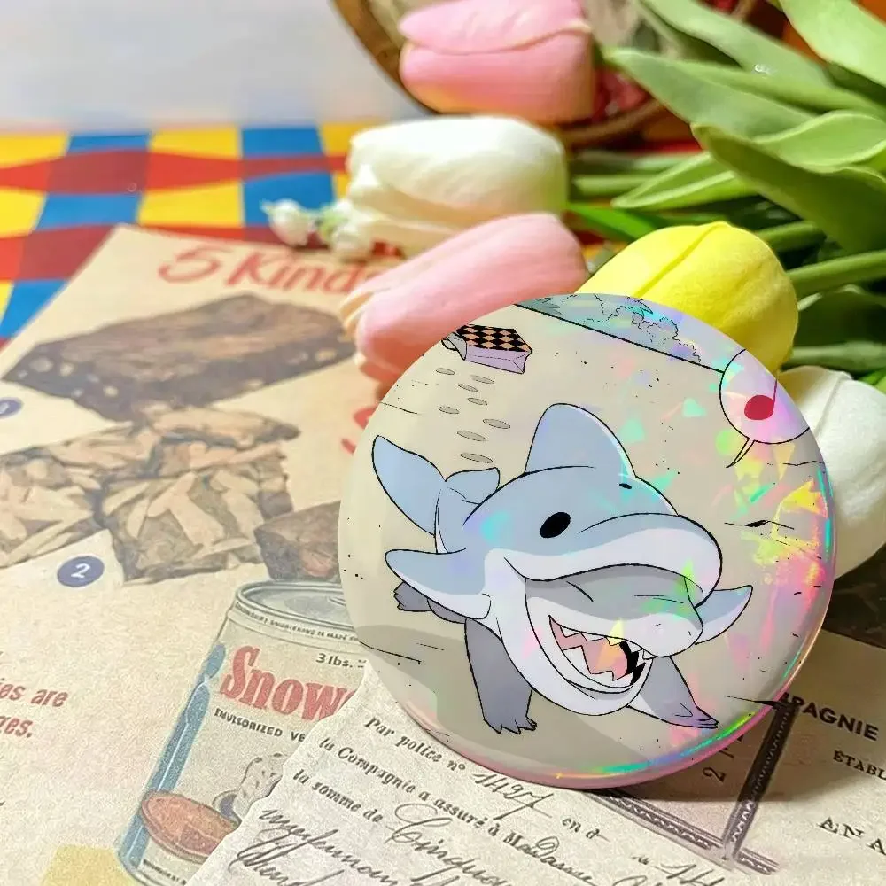 CARTOON J-Jeff The Land S-Shark  Round Badge Game Figure Button Pin Tinplate Brooch Clothes Bag Accessories Friends Gift view 4