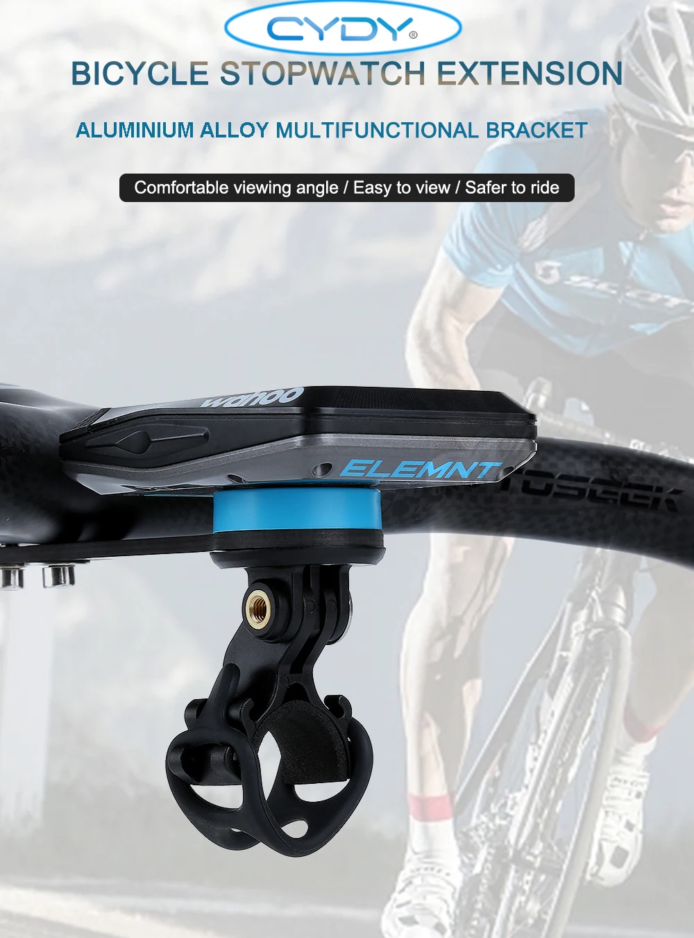 CYDY Alumiminum Alloy Computer Mount Holder Bryton Wahoo Xoss Igpsport 630 MTB GPS Bicycle Headlight Saddle Bracket Cycling Part