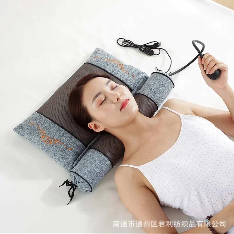 Almohada Cervical inflable con calefacción de ajenjo Argy, almohada combinada de reparación de columna Cervical, almohada de moxibustión de hoja de Moxa