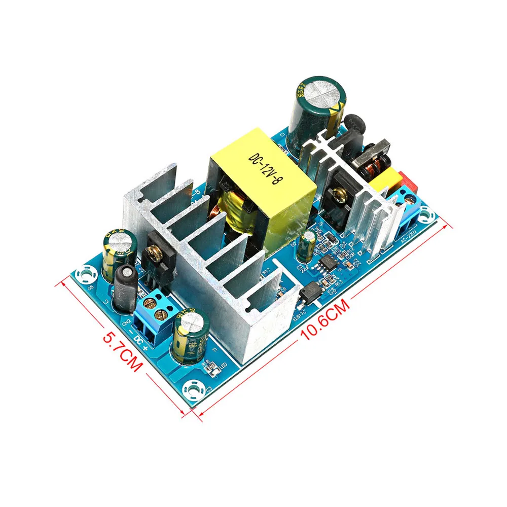 DC 12V 8A แหล่งจ่ายไฟโมดูล AC-DC Power Supply Board AC100-240V DC 12V 8A 96W โมดูล