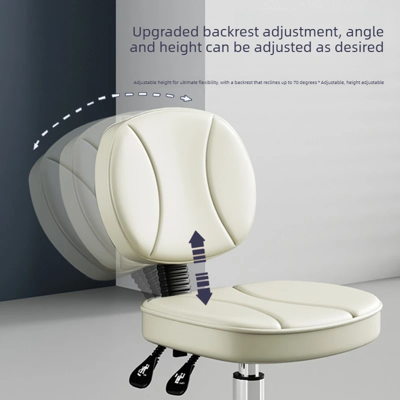 Professional Multifunctional Dental Chair - 360° Swivel Adjustable Stool with Reclining Backrest for Clinic, Patient Treatment
