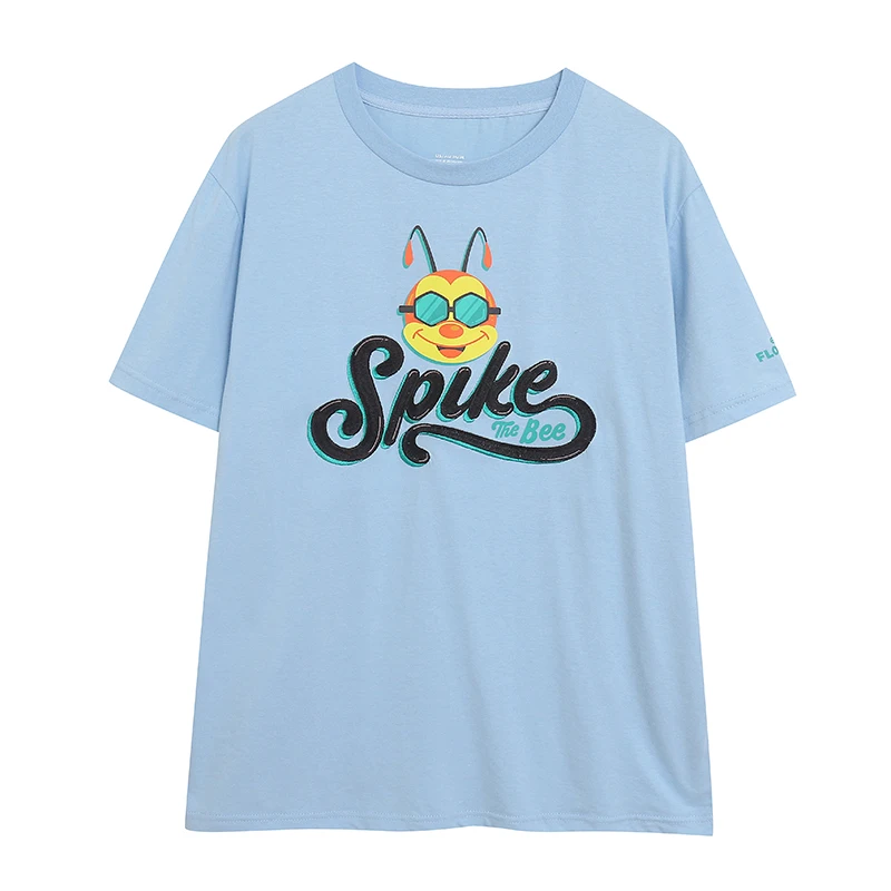 Elegant Embroidered Short Sleeve T-Shirt Heavy Stitching Loose Fit Breathable Cotton Polyester Blend Casual Style round Neck
