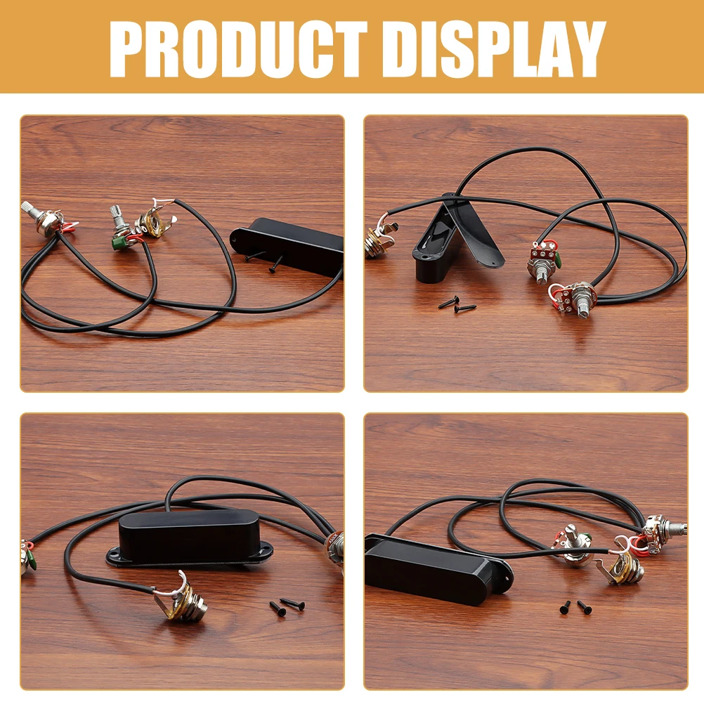 

Black Replacement Sturdy Metal Plastic Pickup For Electric Acoustic Ukulele Violin Easy Install No Setup Guitar Accessories
