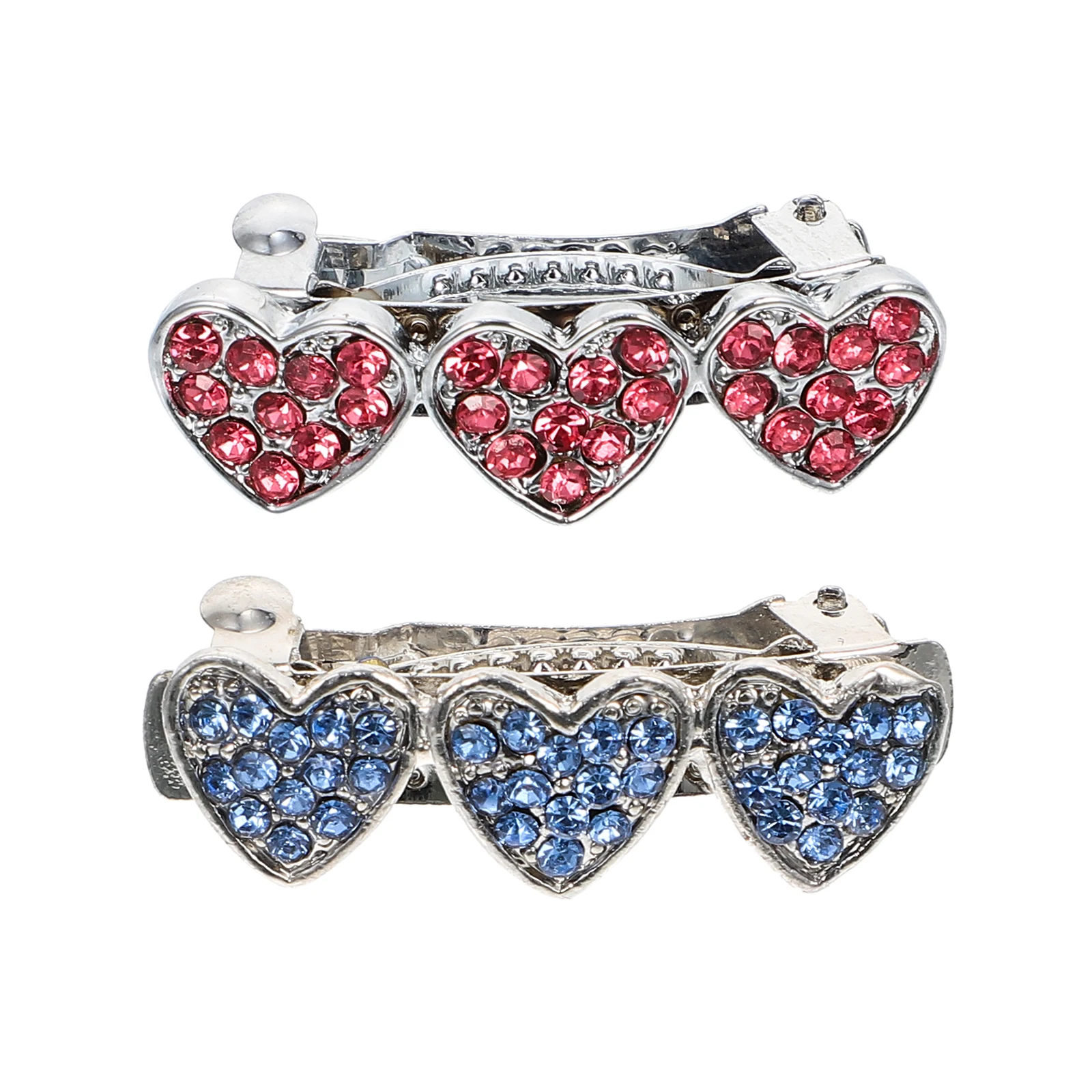 

2 Pcs Hairpin Pet Accessories Dog Clips Rhinestone Puppy Hairpins Barrette Alloy Decorative Child Barrettes