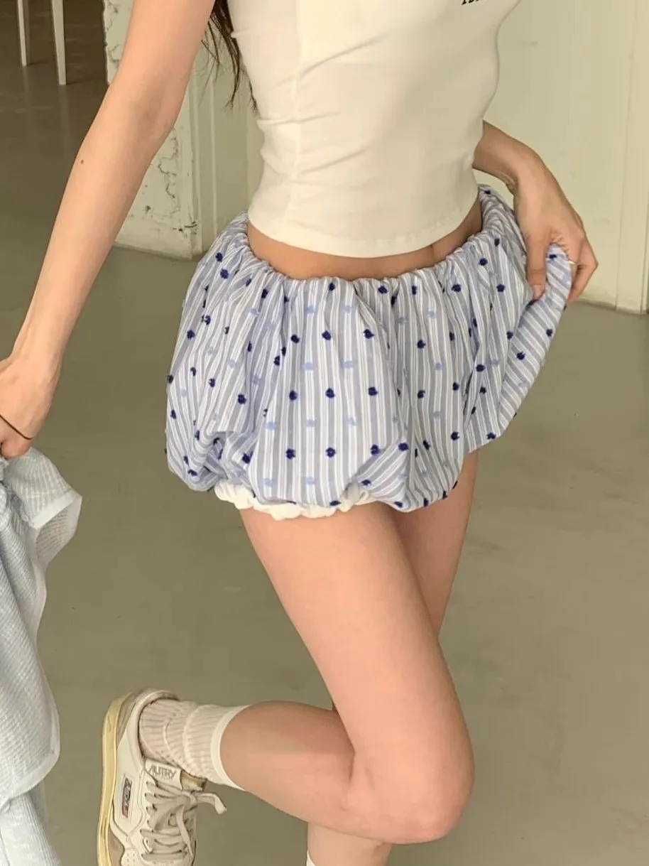 

Удобные повседневные брюки с низкой талией и цветочным принтом в полоску, повседневные брюки с высокой талией, эластичный пояс, летний сезон, женские...