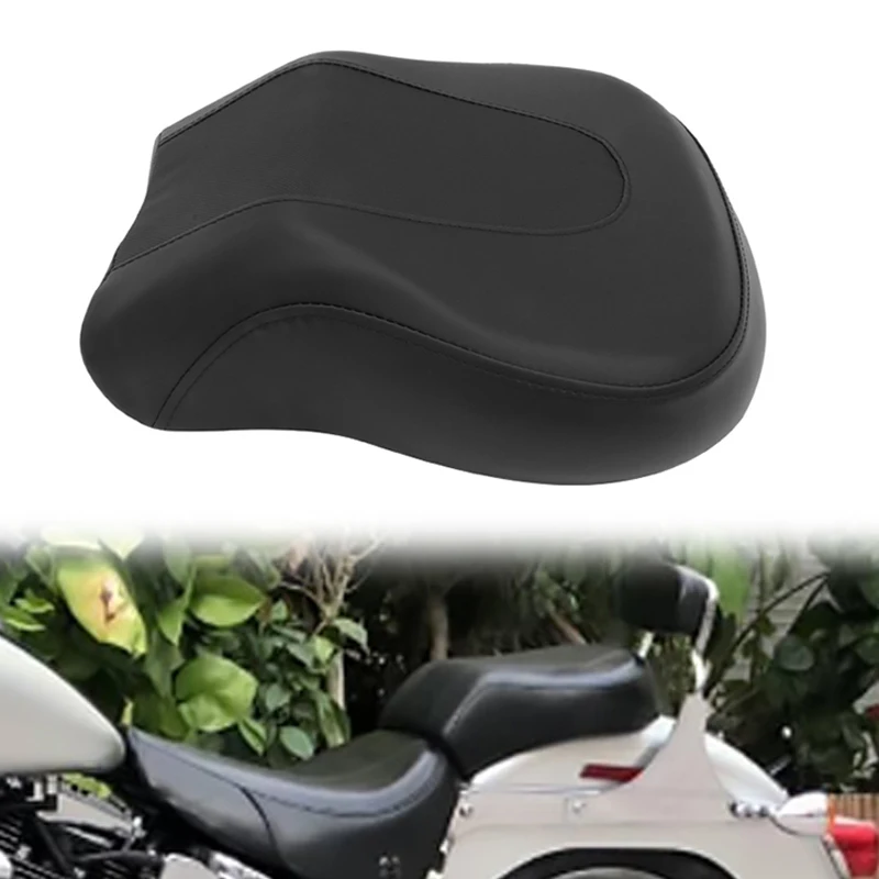 

Motorcycle Black PU Leather Rear Passenger Seat Pillion Cushion For Harley Softail Fat Boy Night Train Springer 2006-2017