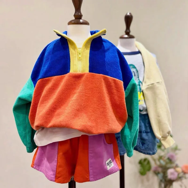 

Partial Spot 2026 BC NEW Spring Summer Baby Girls Cotton Sets Print Kids Sets Sweatshirt and Pants Flower Boys Children Hoodie