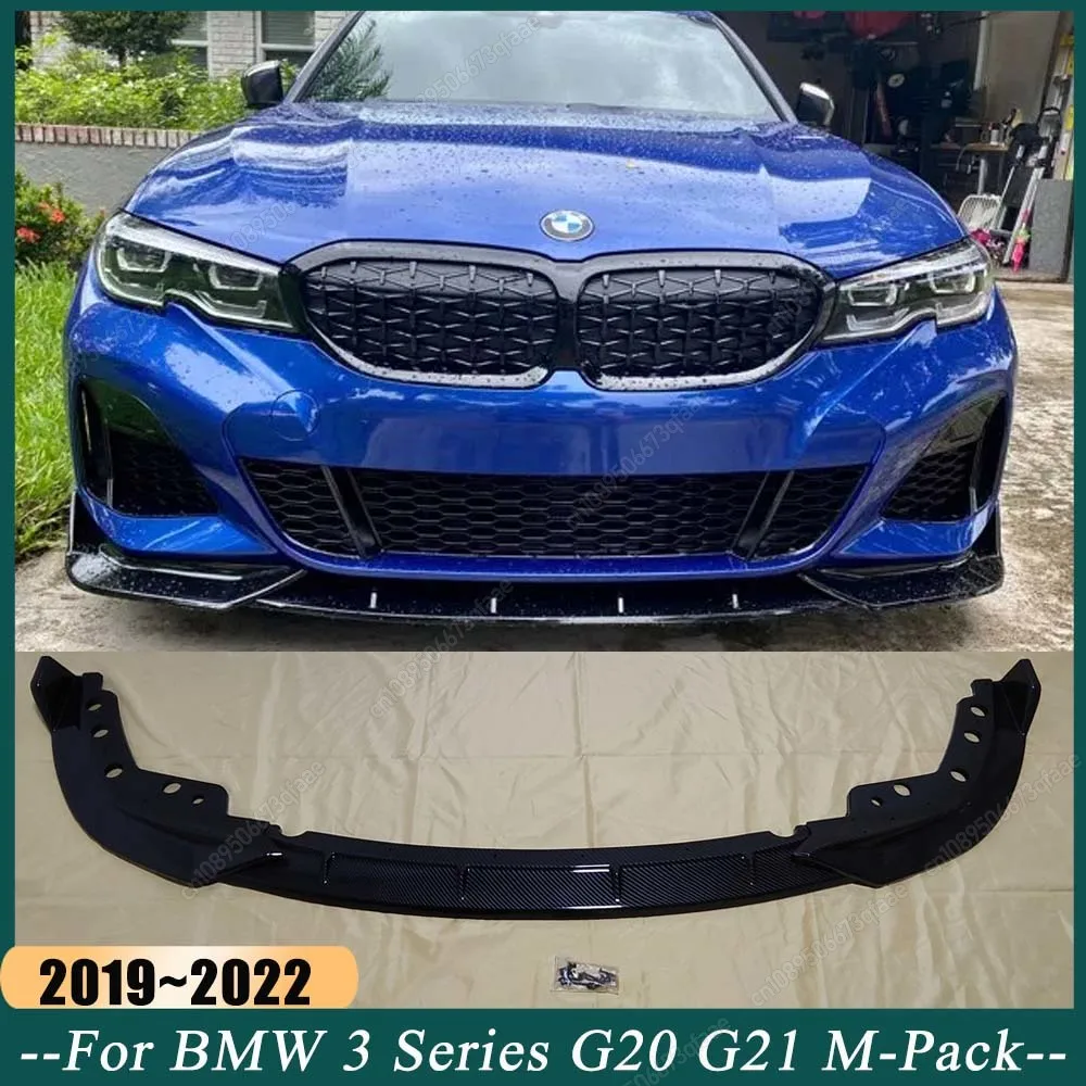 

Накладка-сплиттер на передний бампер (губа) для BMW 3 серии G20 G21 320i 330i 318i M-Pack 2019-2022, тюнинг-комплект кузова