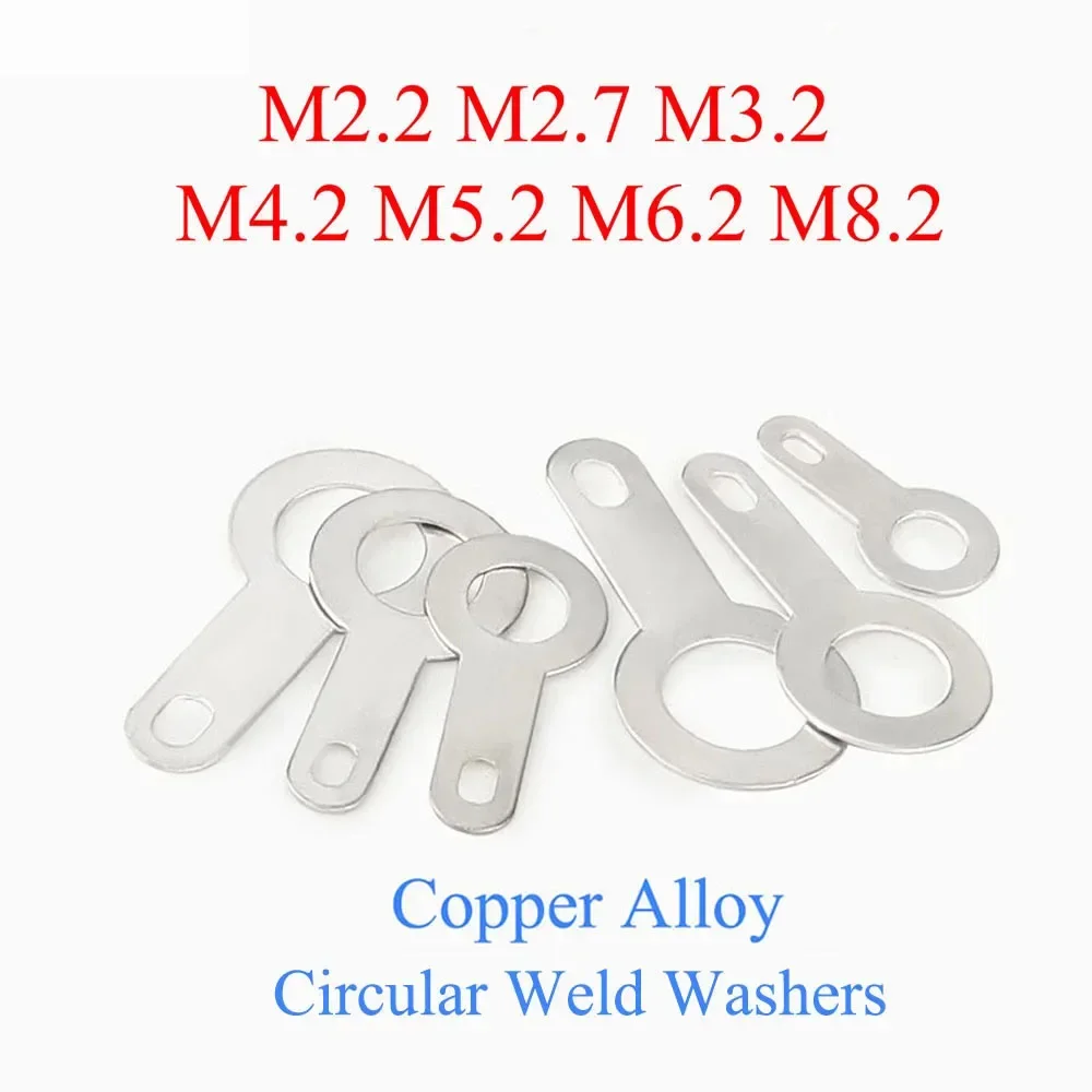 

100-1000Pcs Copper Single Head Gasket M2.2 M2.7 M3.2 M4.2 M5.2 M6.2 M8.2 Circular Weld Washers Welding Sheet Soldering Lug Piece