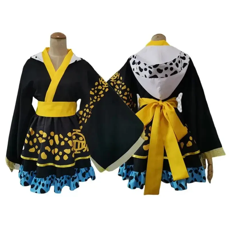 

Anime One cos Piece Trafalgar Law Cosplay Fantasia Costume Dress Disguise for Adult Women Outfit Halloween Party Clothes Suit