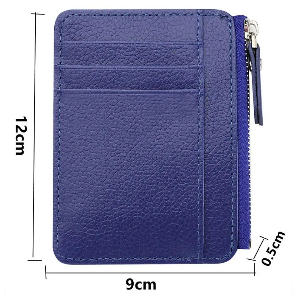 Nieuwe PU lederen kaarttas effen kleur zachte kleine portemonnee Ultradunne visitekaartjestas dames heren