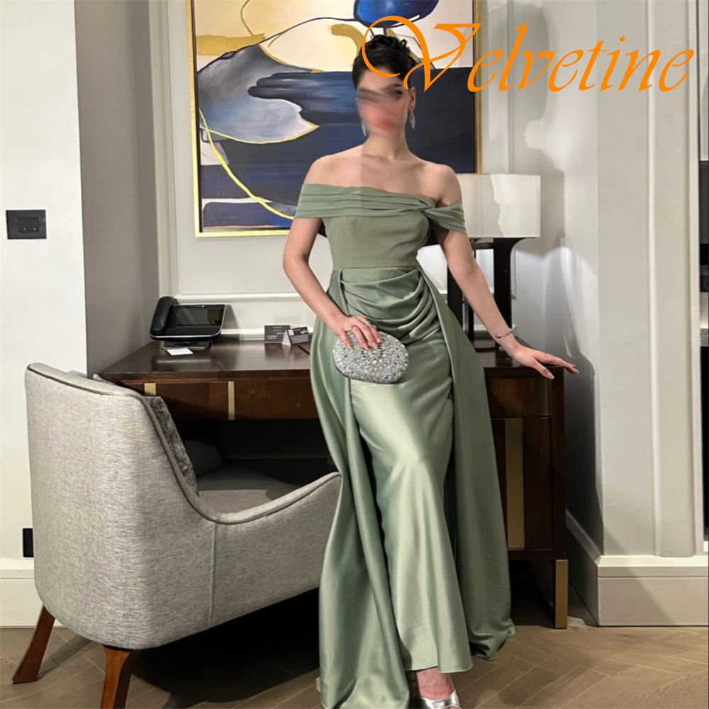 Robe de soirée gracieuse personnalisée à manches courtes, col bateau, robes de bal délicates avec traîne de balayage, robes d'occasion spéciale