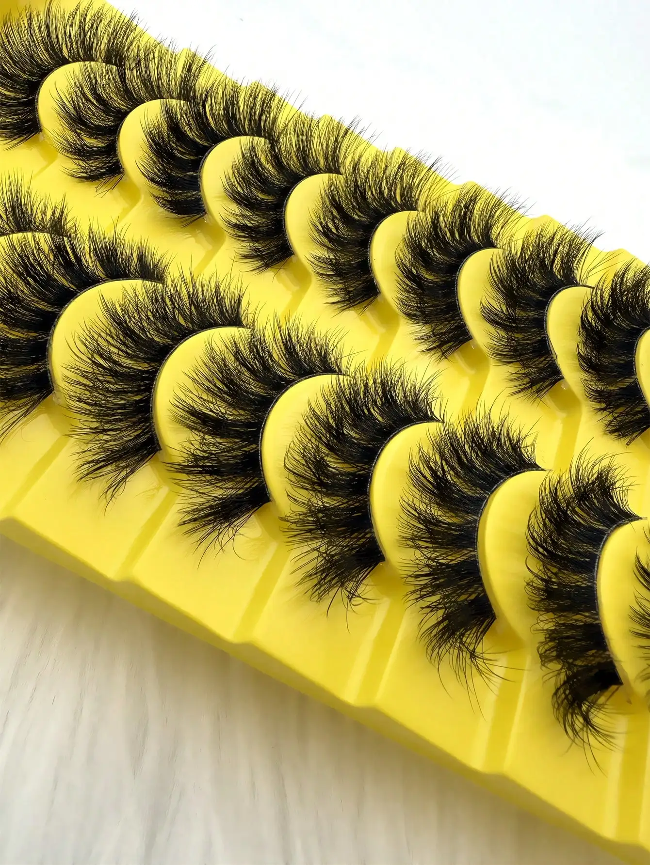 Flauschige, dicke 10 Paar Faux-Nerz-Wimpern, 8D Volumen, lockige, lange falsche Wimpern – Detail 3