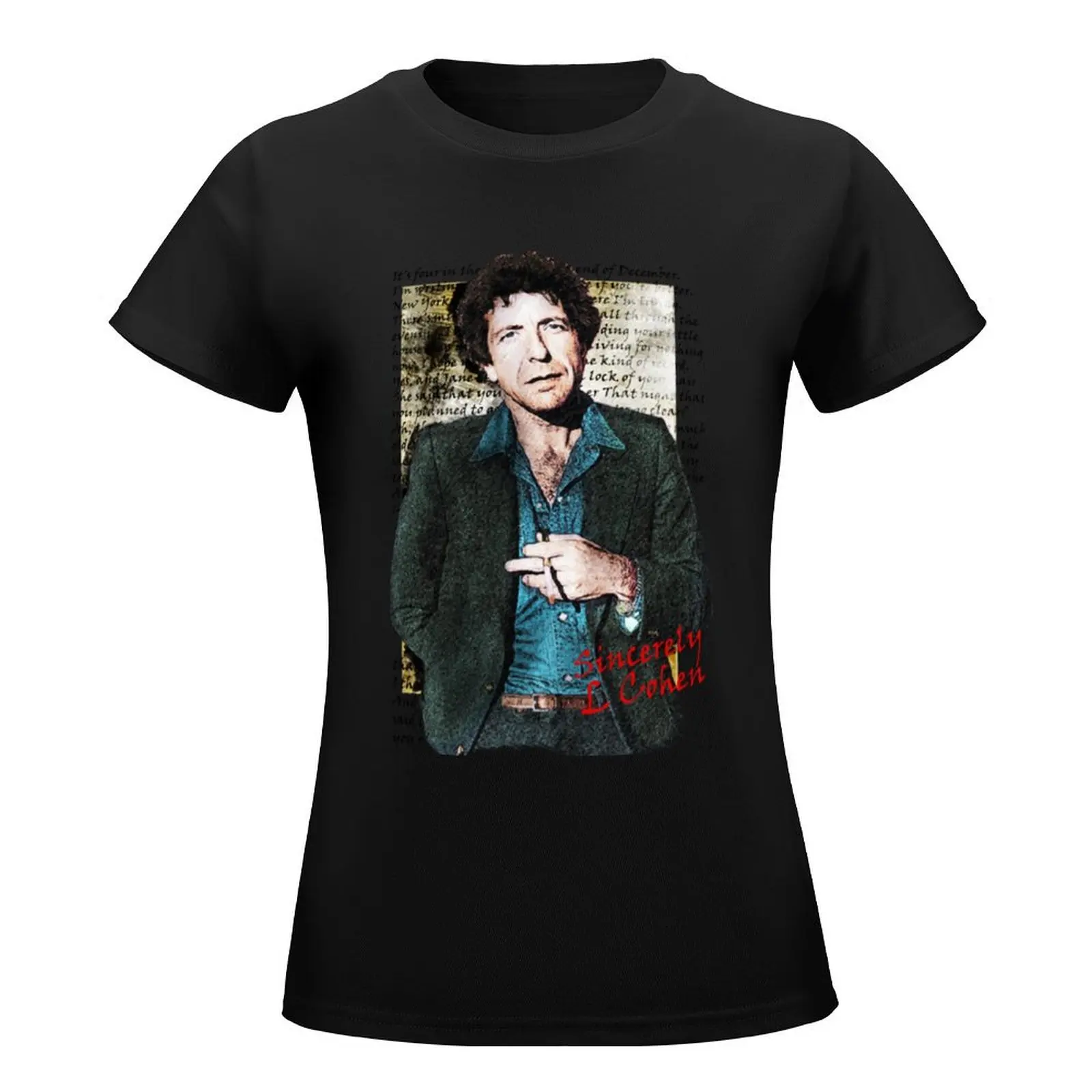 Leonard Cohen Famous Blue Raincoat T-Shirt lady clothes anime clothes oversized workout shirts for Women