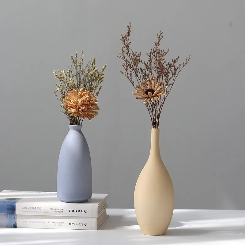 for Nordic Ceramic Vase Ornament Living Room Hotel Decoration Jingdezhen Creative Morandi Dried Flower Ware