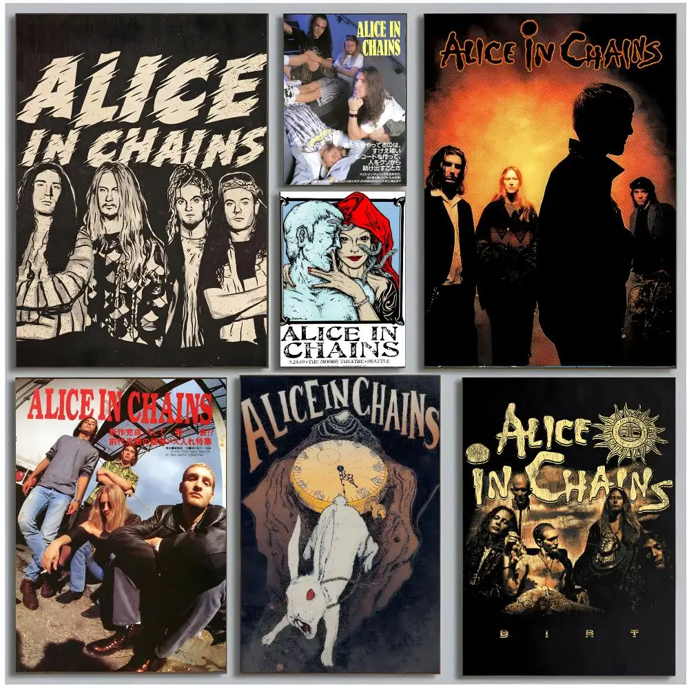 band rock A-Alice in Chains Poster Modern Wall Art Bedroom Living Room Print Unframed