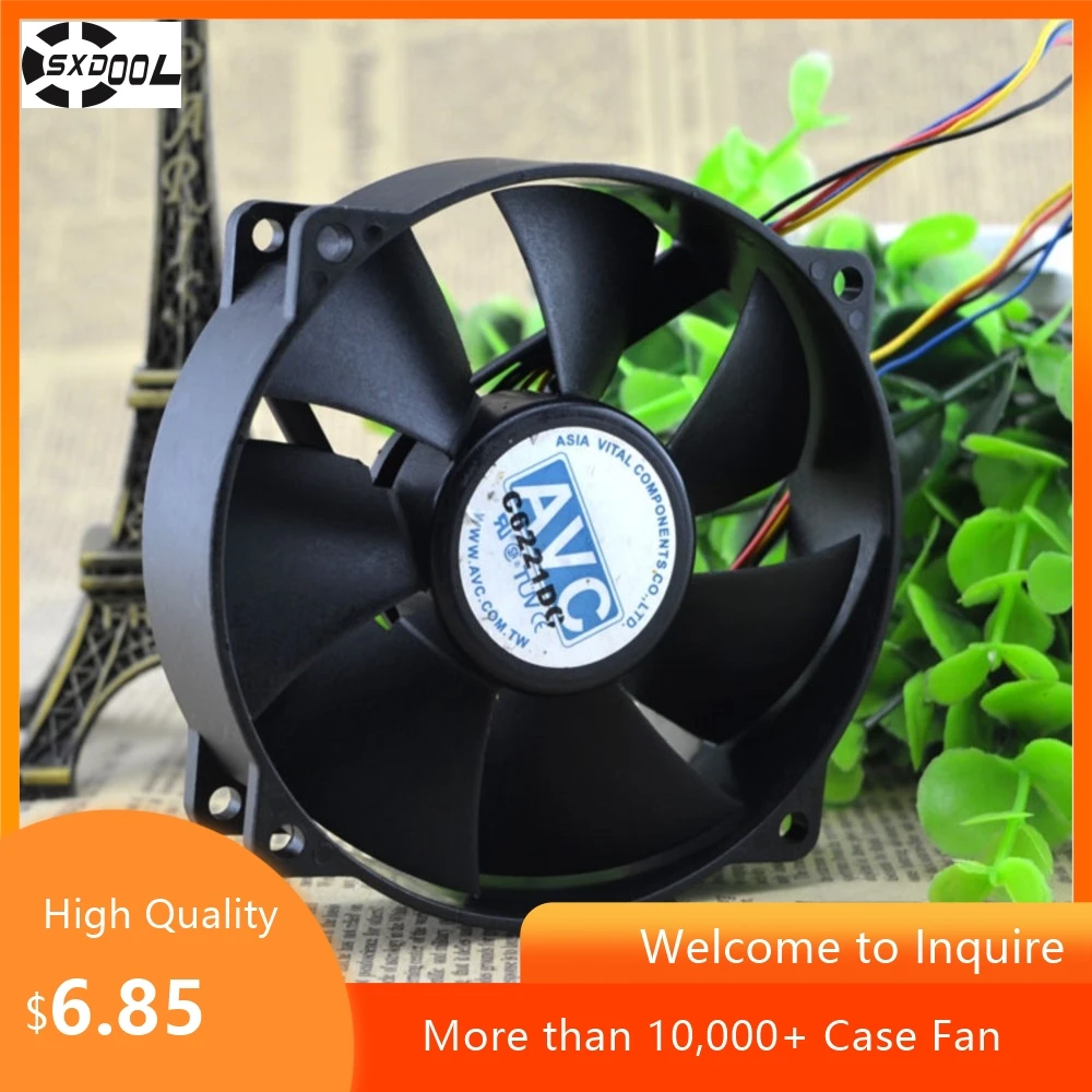 Охладитель радиатора Вентиляторы Da09025b12u для AVC 9 см Вентилятор процессора Радиатор 0,7 А Круглое охлаждение
