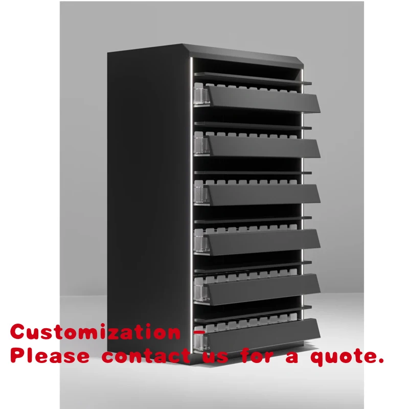 Customize.Disassembly Metal Display Rack with Pusher System Powder Coated Customized Size Tobacco Store Fix