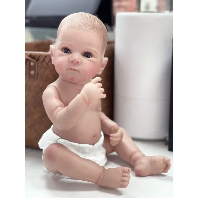 45cm Bettie Newborn Full Vinyl Girl Body Reborn Baby Doll Real Picture Handmade Hand-Drawing Hair Visible Veins