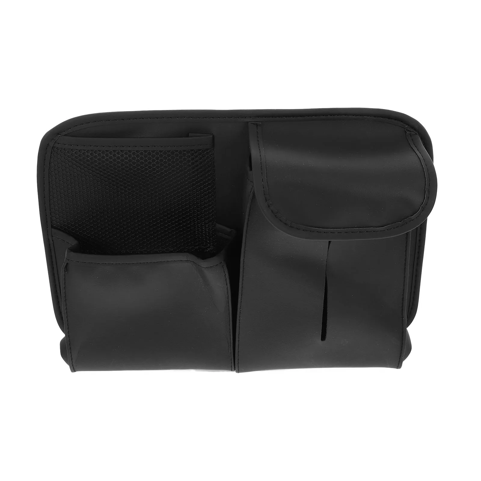 

Seat Back Organizer Durable Pu Storage Bag For Tissues Phones Keys Adjustable Headrest Holder Space-Saving Design