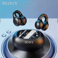 Original Sony Wireless Earbuds Clip Ear Bluetooth Headset Charging Earphones Power Display Headphones for IPhone Sport With Mic