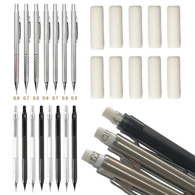 20 teile/satz Mechanische Bleistift Schwanz Radiergummi Tragbare Austauschbare Kern Schule Skizze Malerei Zubehör Mini Radiergummi Refill Liefert – Detail 3
