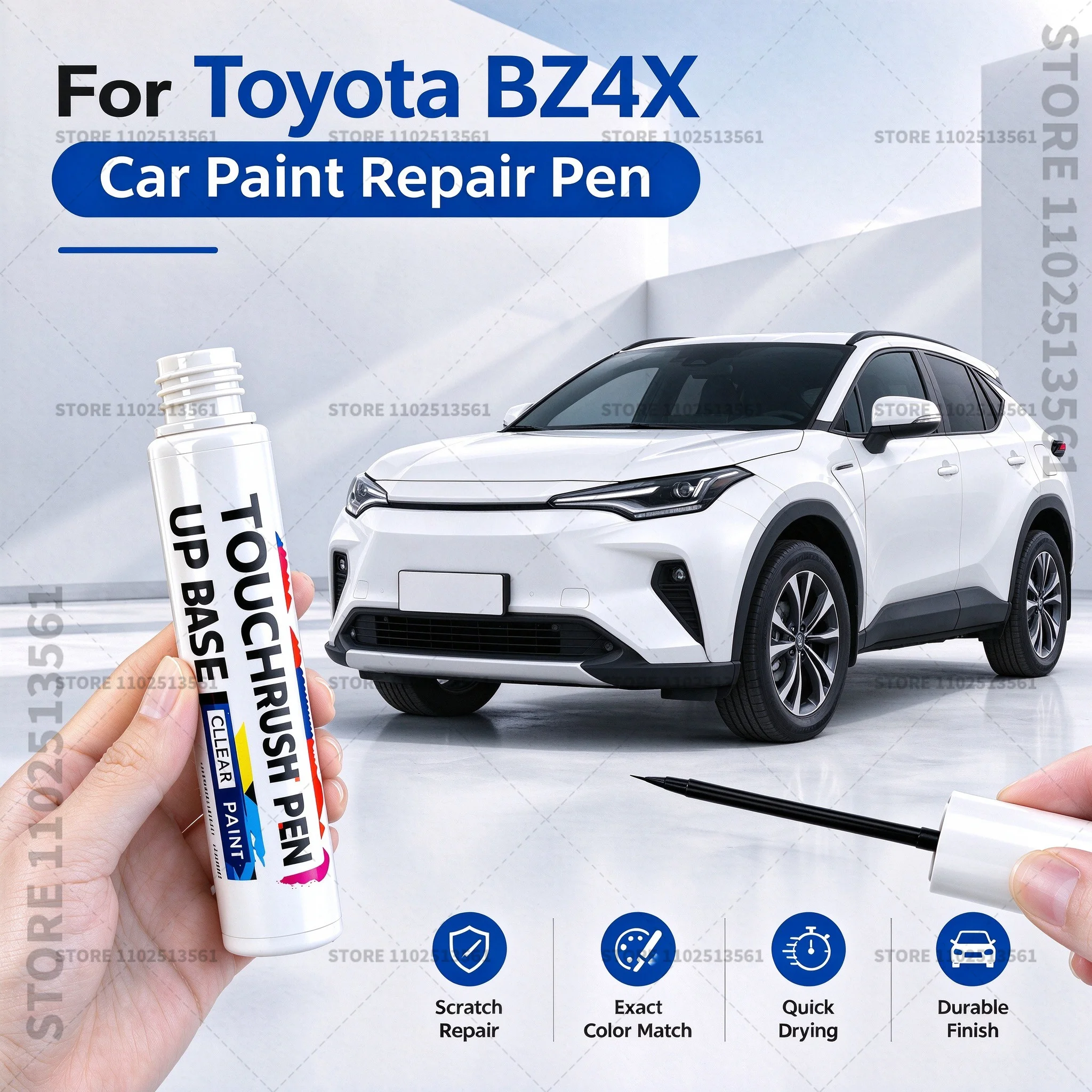 For Toyota BZ4X White Black Car Scratch Remover Paint Pen Touch Up Marker for Auto Body Repair Door Bumper Fender Accessories
