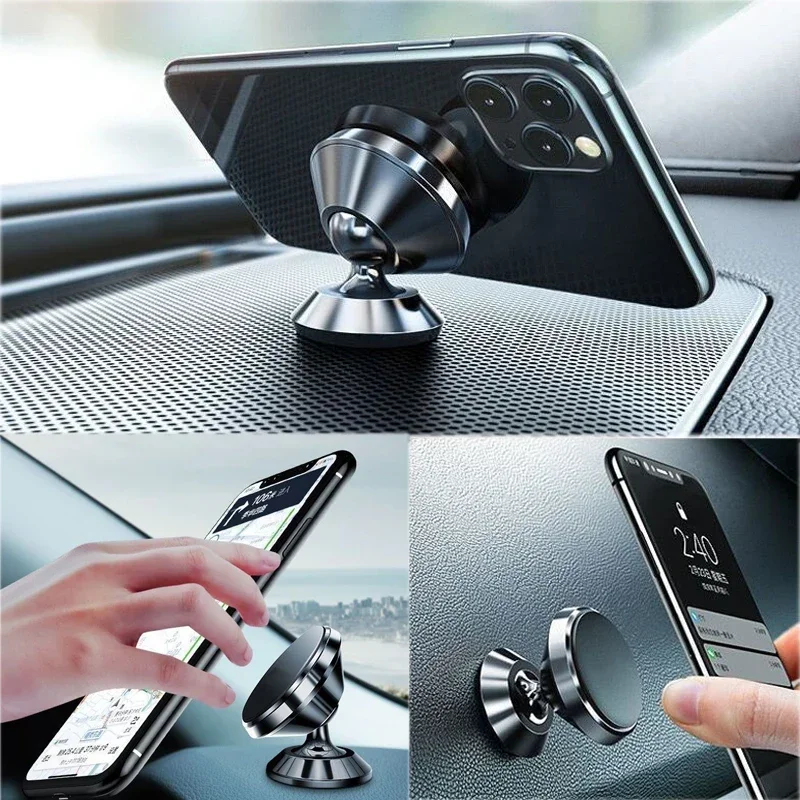 Magnetic Car Phone Holder Mobile Cell Phone Holder Stand Magnet Mount Bracket In Car For iPhone 13 12 Samsung Redmi Xiaomi
