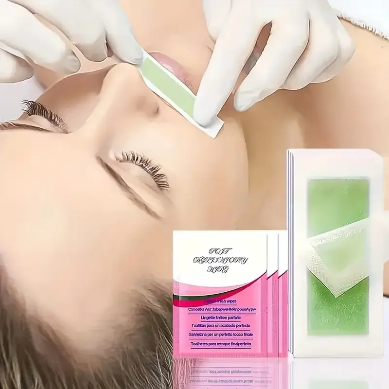 10/20/30/50Pcs Hair Removal Wax Strips for Lip, Face, Brow & Bikini Line. Painless & Gentle Formula with Effects for Smooth Skin