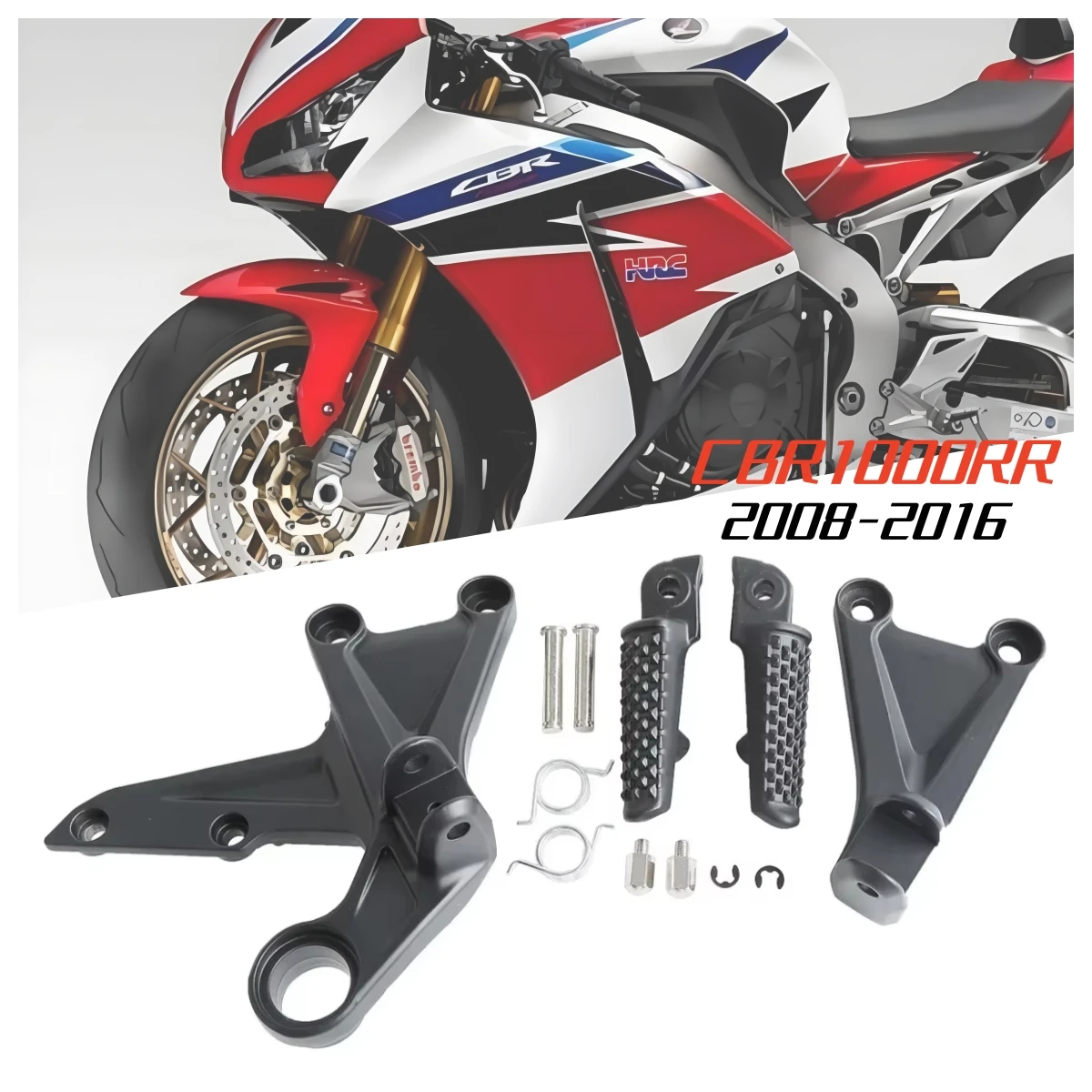 For Honda CBR1000RR CBR 1000 RR 2008-2016 Motorcycle Acsessories Front Driver Foot Pegs Footrest Bracket.