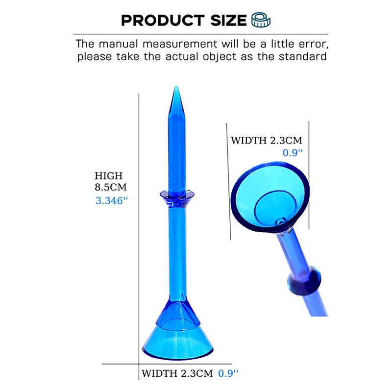 تي شيرتات جولف بلاستيكية كبيرة الحجم مادة PC متينة للغاية 3-1/4 بوصة تي شيرت جولف 10 عبوات من تي شيرتات ثابتة منخفضة الاحتكاك والدوران الجانبي