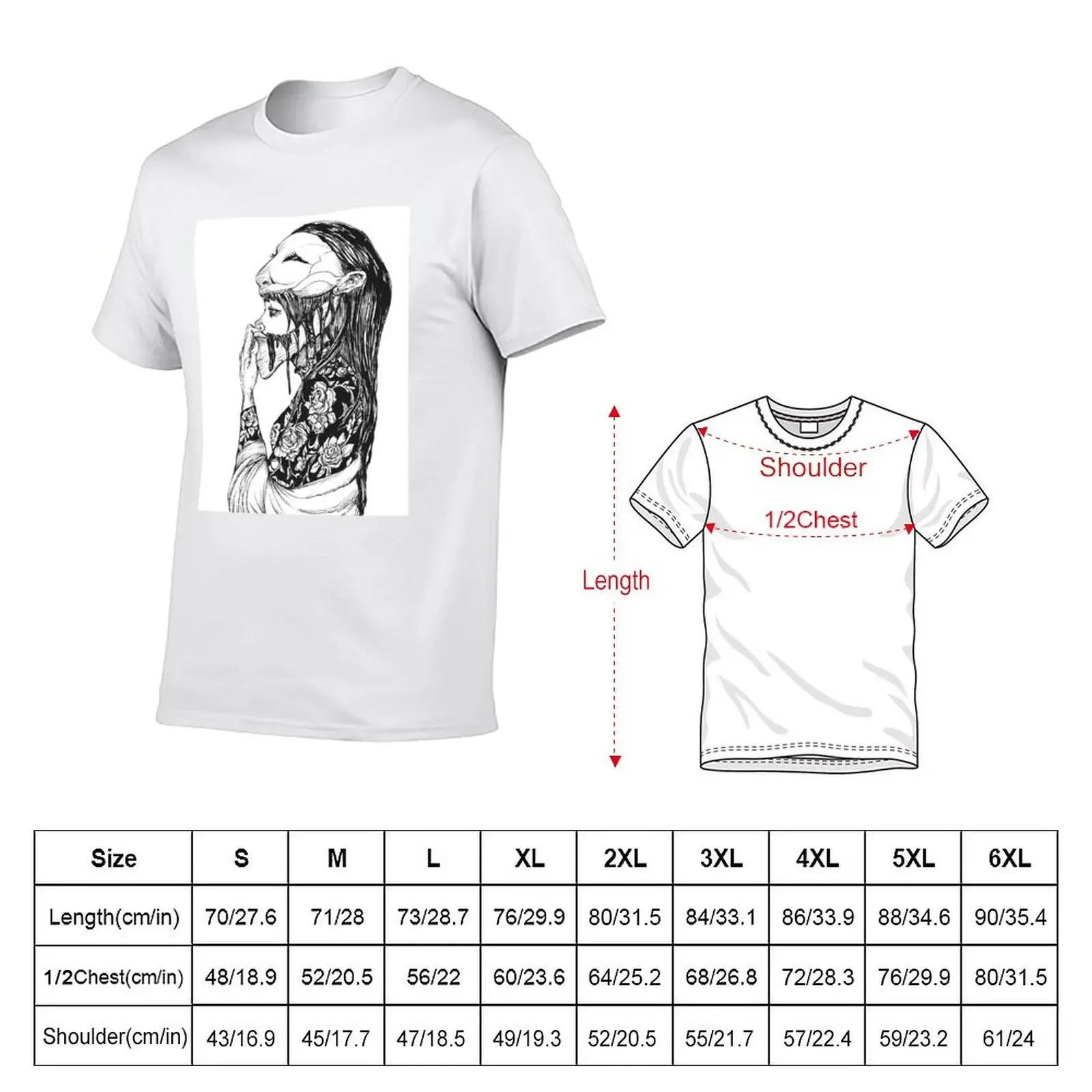 Kuchisake-Onna/Slit-Mouthed Woman T-Shirt oversized graphic tee shirt kawaii clothes mens funny t shirts