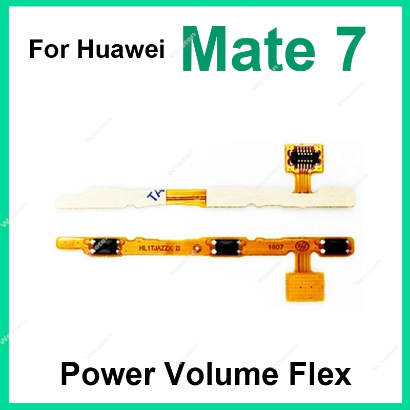 For Huawei Mate 7 8 9 10 20 20X 30 S Lite Pro Max Power Volume Flex Cable Power Volume Side Buttons Flex Ribbon Cable Spare