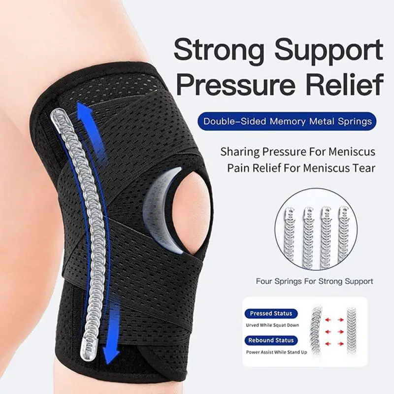 

Sports Kneepad Men Women Pressurized Elastic Knee Pads Knee Support Joints Protector Fitness Volleyball Brace Protector