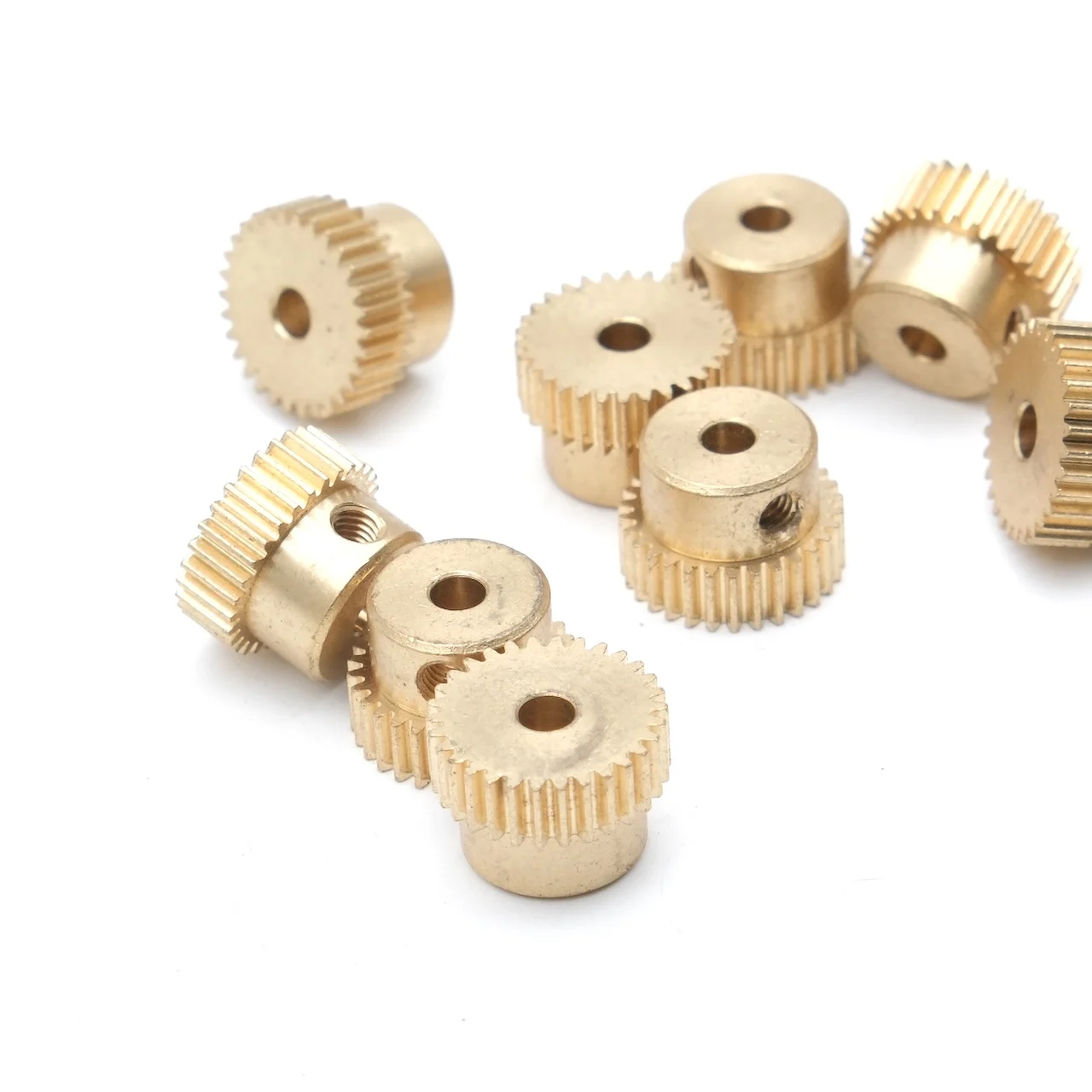 0.4M 30T Brass Gear 30 Teeth with 3/4/5MM Hole M3 M4 Screw for DIY Model Steps Gear