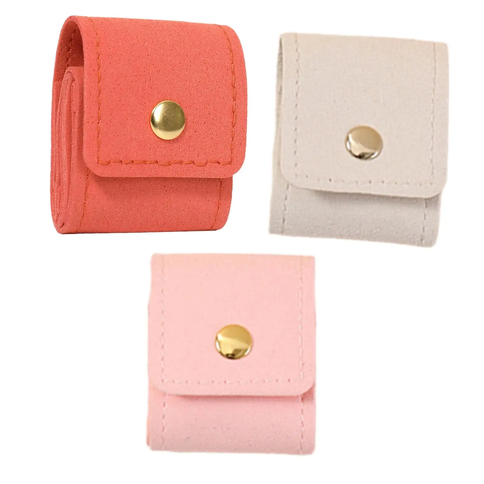 Portable Foldable Jewelry Organizer Case PU Leather Travel Jewelry Box for Earrings Rings Necklaces Custom Storage