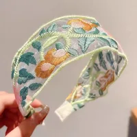 Elegant Embroidery Flower Hairband for Women Sweet Chiffon Hair Decorate Headband Hair Hoop Band Fashion Hair Accessories - Image 6